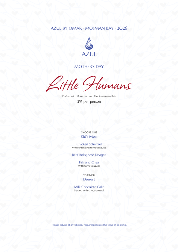 Little Humans Lunch Menu